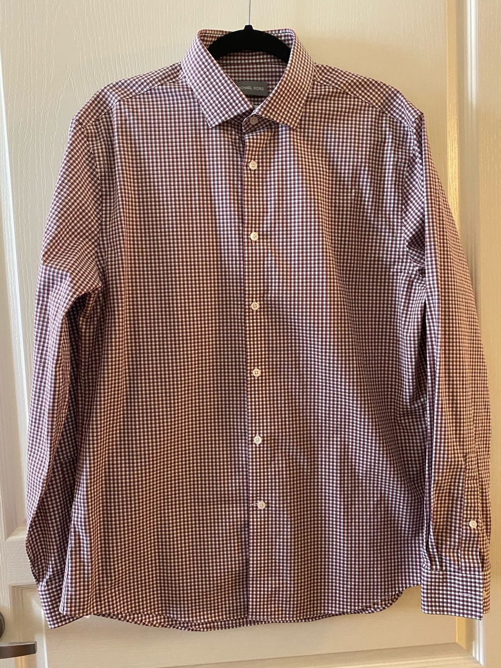MICHAEL KORS Slim-Fit Non-Iron Cotton-Blend Men’s Button Down Shirt - 16.5